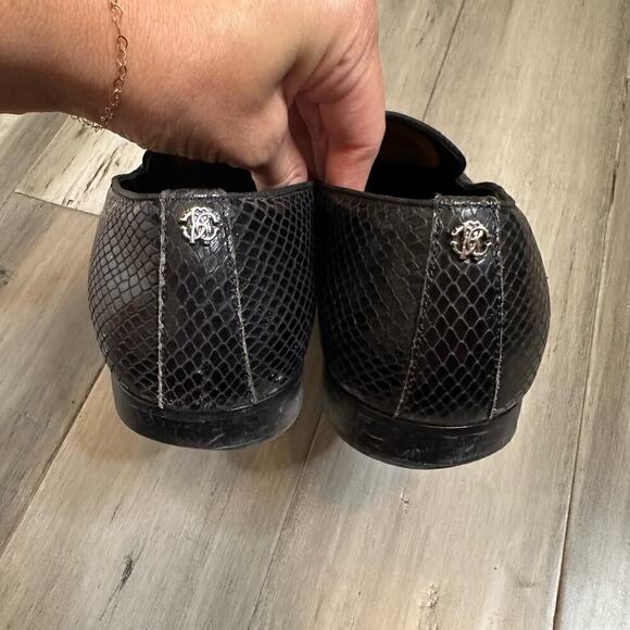Roberto Cavalli Men's Snake Loafers Slip On Black Size 42 US 9 - Picture 5 of 9